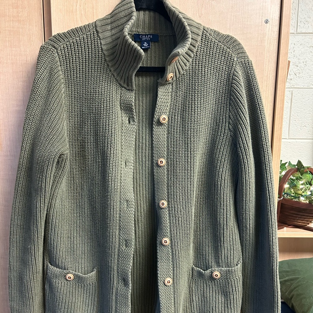 Fun Buttoned Chaps Sweater